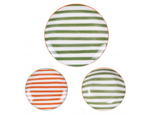 Service D'assiettes 18 Pièces Bahia Vert Et Orange - trend'up -  - 