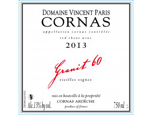 Granit 60 vieilles vignes - Domaine Vincent Paris - 2020 - Red