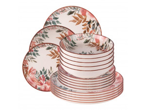 Service D'assiettes 18 Pièces Pink Flor - table passion -  - 