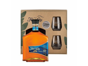 Coffret Flor De Cana Centenario 12 Ans + 2 Verres - Centenario - No vintage - 