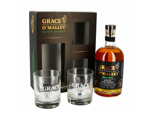 Blend Irish Whiskey + Coffret Verres - Grace O'Malley - No vintage - 